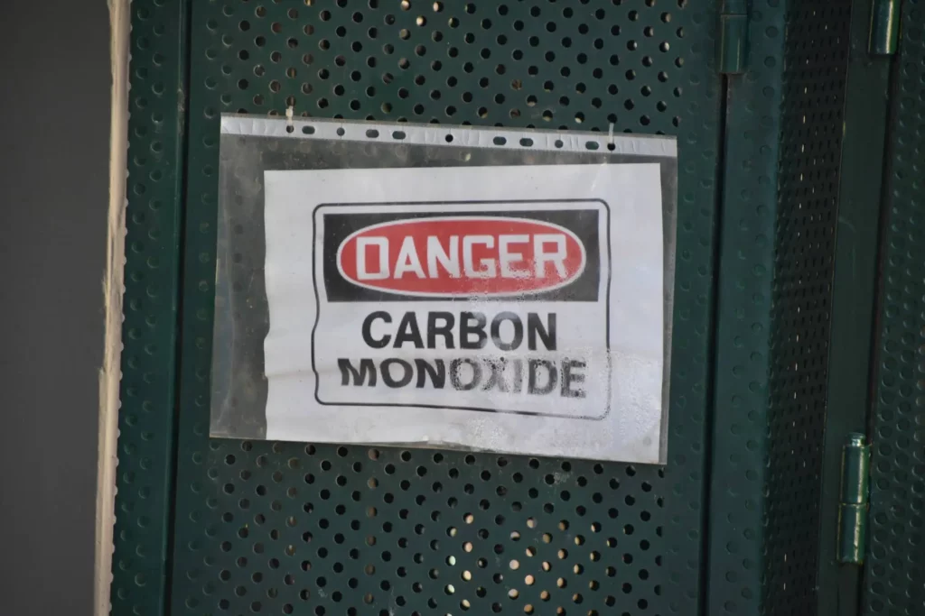 carbon monoxide danger sign