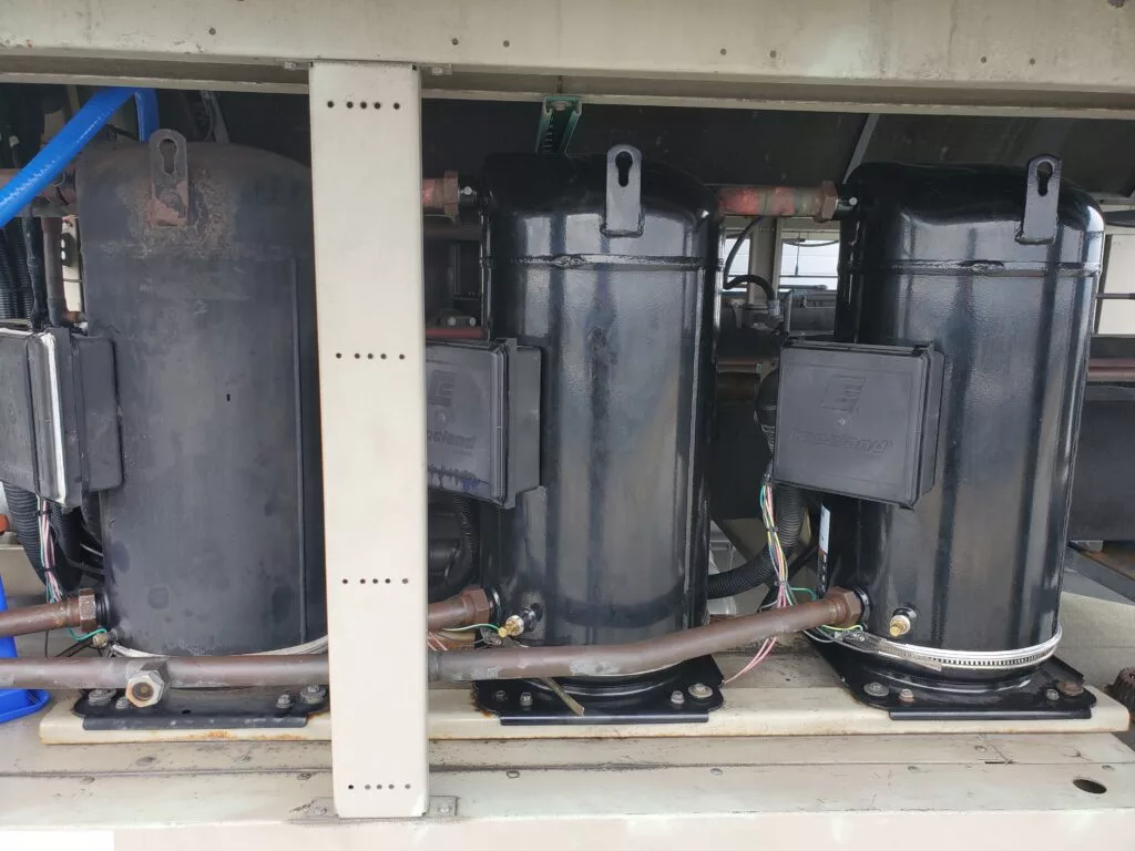 3 compressors on McQuay air cooled chiller