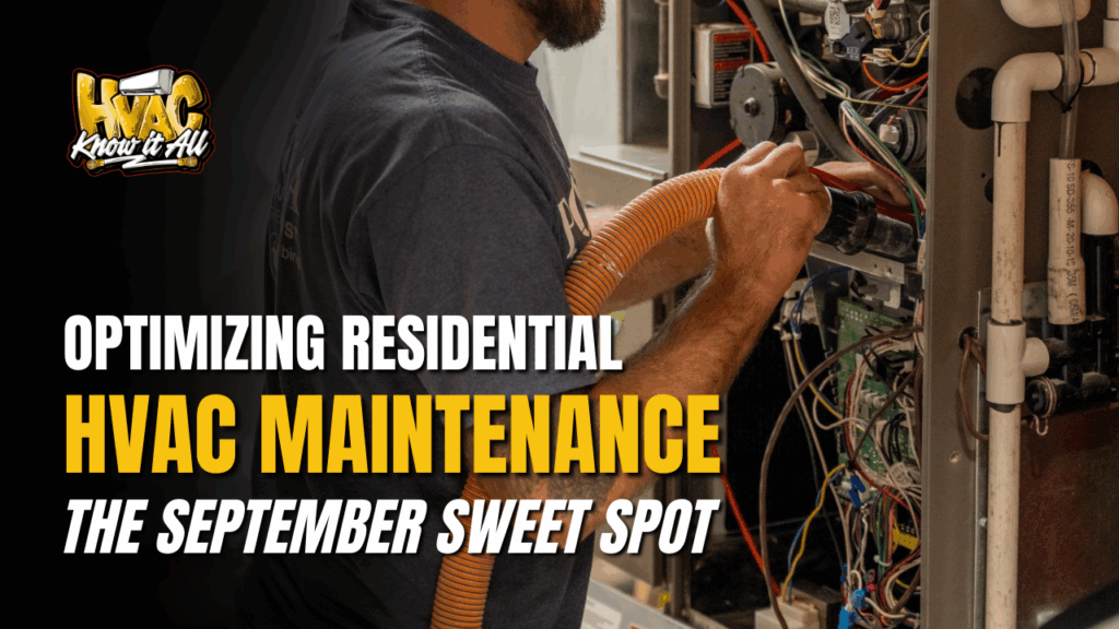 Why you should be scheduling your October Maintenance in August