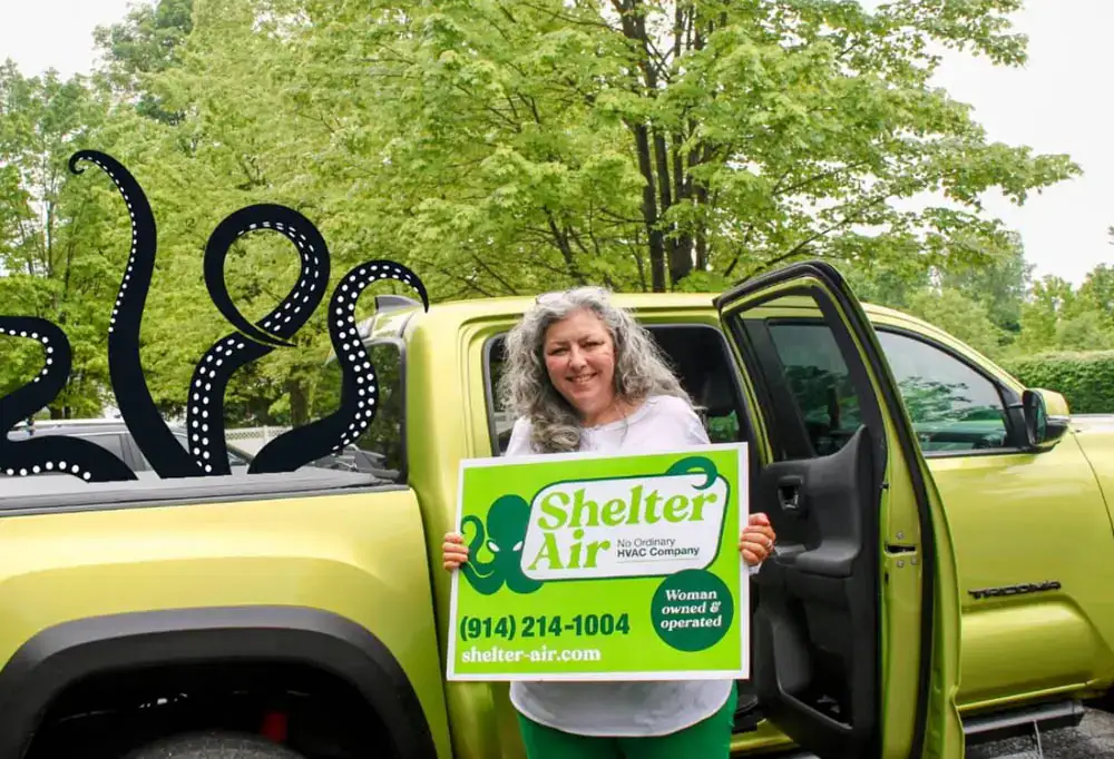 Kimberly Sevilla presenting Shelter Air's branding 