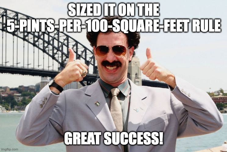great success with that dehum