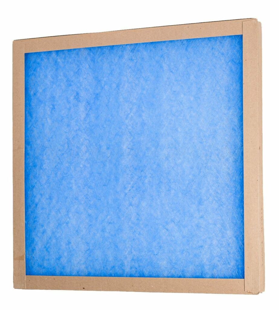 A fiberglass panel filter