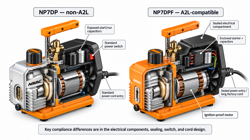 pumps non A2L vs A2L A3